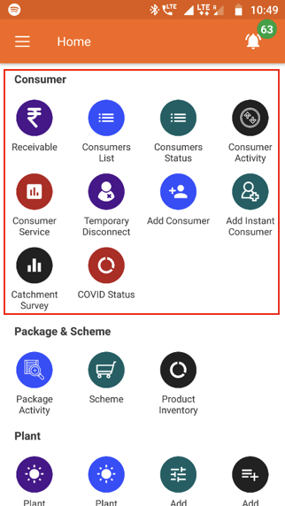 Consumer Screen Dashboard