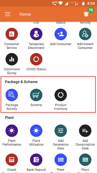 Package and Schemes Dashboard